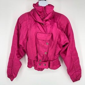 Nils Hot Pink Puffer Ski Jacket Vintage Bomber
